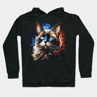 Patriotic Siamese Cat Hoodie